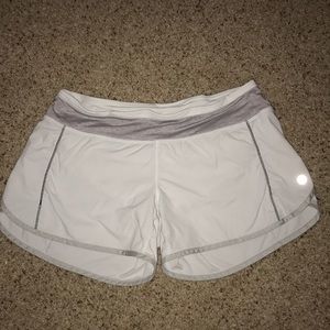 White Speed Lululemon Shorts